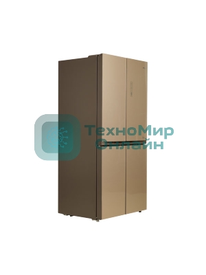 Холодильник Centek CT-1756 Beige Glass Total NF бежевый двухкамерный 289/153л морозилка сбоку, No Frost