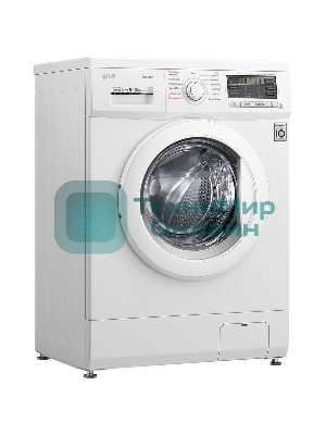 Стиральная машина LG F1296HDS1 белый, загрузка фронтальная 7 кг, 1200 об/мин., класс: А