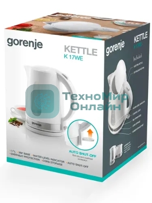 Чайник электрический Gorenje K17WE белый