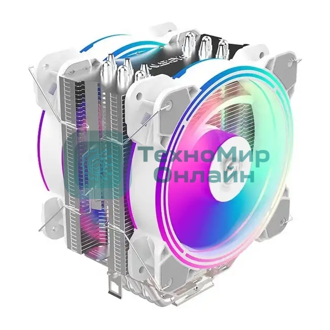 Кулер для процессора Alseye H120D белый, 120 мм, алюминий/медь, 2000 об/мин, 35.5 дБ, 4 pin, 200 Вт, 154 мм