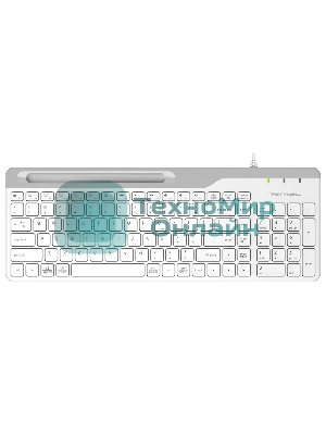 Клавиатура проводная A4Tech Fstyler FK25, USB, белый/серый