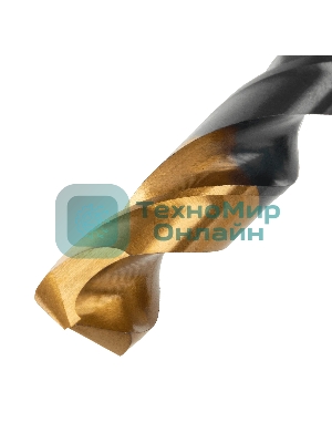 Сверло по металлу Denzel 12 мм, HSS-Tin, Golden Tip, 6 шт.