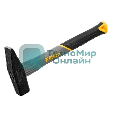 Молоток слесарный Denzel 500 г, кованый, фибергласовая рукоятка c TPR покрытием