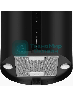 Вытяжка Kuppersberg VORTEX B ширина 40 см, отвод/рециркуляция, 800 м3/час, электронное сенсорное управление, 5 скоростей, светодиодное освещение 2х1 Вт, металлические жироулавливающие фильтры, угольный фильтр KF-ES (опция), 42 дБ, черный
