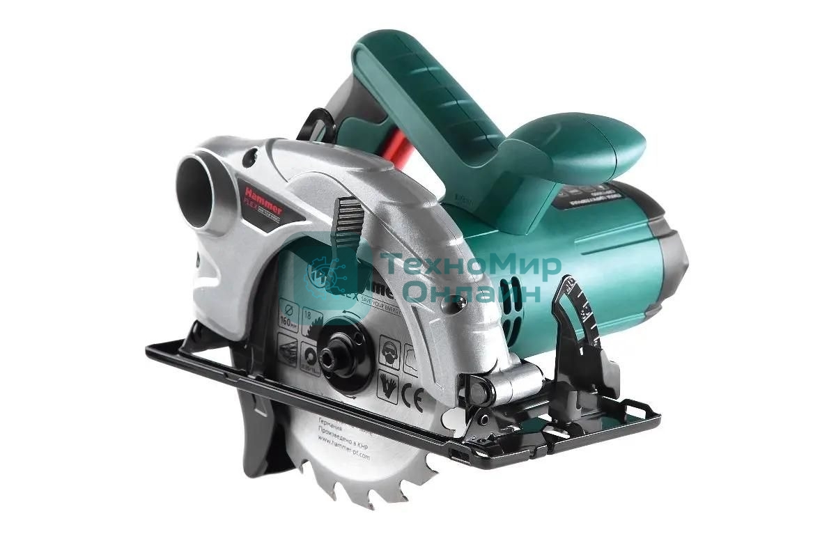 Пила циркулярная Haммer Flex CRP1300D [324901] 1300Вт 4700об/мин 160 x 20мм макс.пропил 55мм