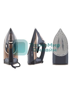 Утюг Endever DELTA-233 черный/золотой, 2400 Вт, 35 г/мин, 145 г/мин, 350 мл