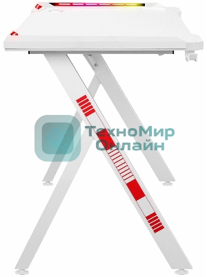 Стол игровой Defender Infinity RGb, подвес круж+гарн., бел, 120 5