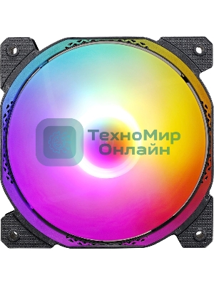 Вентилятор для корпуса Aerocool/Formula Cosmic 12BK FR RGb черный, 120 мм, 1100 об/мин, 22.3 дБ, 4 pin