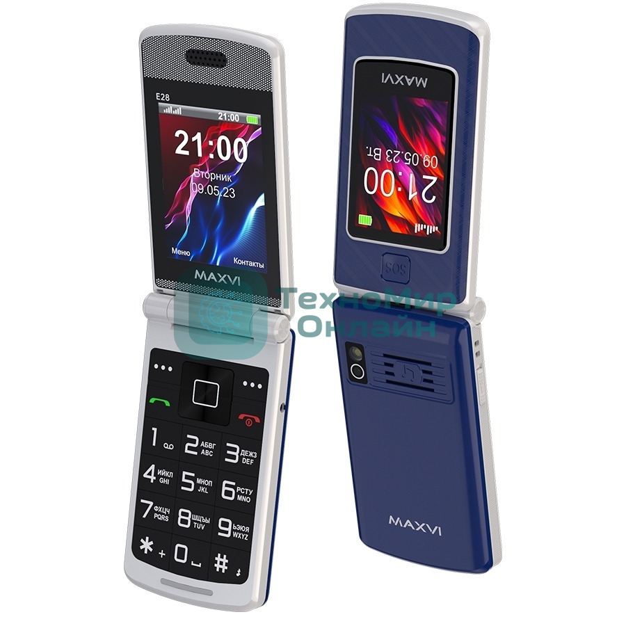 Мобильный телефон Maxvi E28 синий