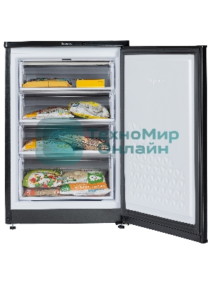 Морозильная камера Бирюса B514 черный 110л, 4 ящика