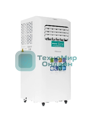 Кондиционер мобильный Hisense AP-07CR4GKVS00 7000 BTU, 14 м², 51 дБ, охлаждение, осушение, белый
