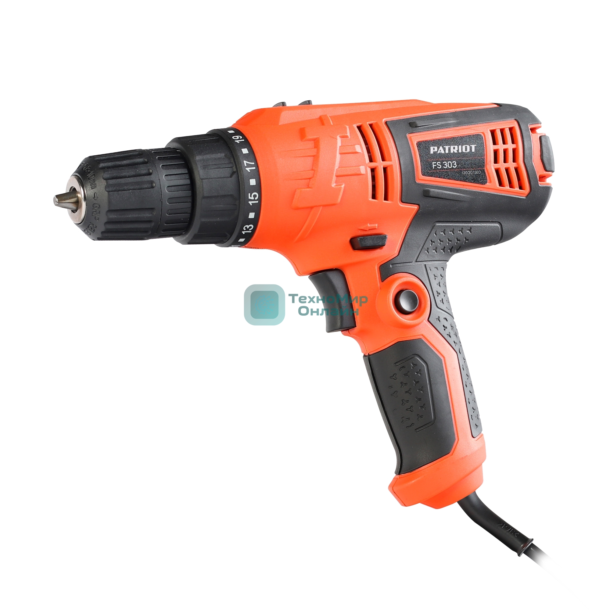 Дрель-шуруповерт Patriot FS 303, 330 Вт, 25 Нм, щеточный