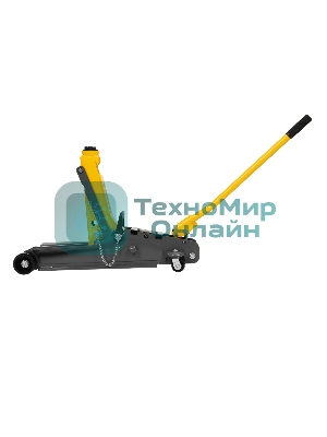 Домкрат гидравлический подкатной с фиксатором Denzel 2,5 т, 85-385 мм