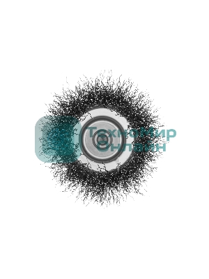 Щетка для дрели Denzel 75 мм, чашка, со шпилькой, нержавеющая витая проволока