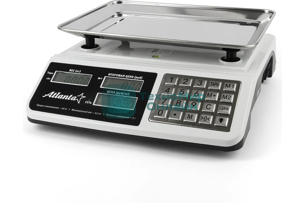 Весы торговые электронные настольные Atlanta ATH-6117 белый