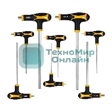 Набор шестигранных ключей Deli DL233108 8 шт. Материал: CR-V. Спецификация: 2x75 мм/2,5x75 мм/3x100 мм/4x100 мм/5x150 мм/6x150 мм/8x200 мм/10x200 мм. Удобная рукоять.