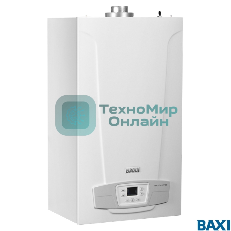 Котел газовый BAXI ECO LIFE 31F настен, 31 кВт, двухконтурный, с закрыт. кам. сгор.