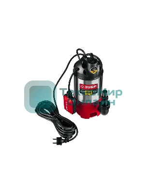 Насос ЗУБР НПГ-М3-1100-С, дренажный для грязной воды, корпус - нерж. сталь, 1100 Вт