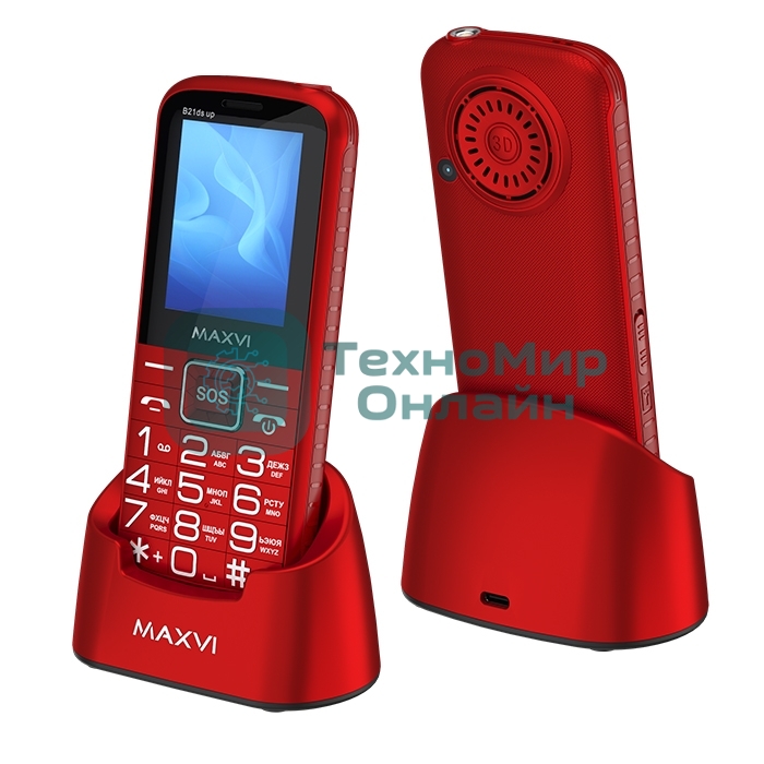 Мобильный телефон Maxvi B21ds up красный