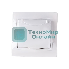 Розетка 1-м СП Кварта 16А РСбш10-3-КБ с защ. крышкой защ. шторки с заземл. IP20 белый IEK ERK12-K01-16-DM