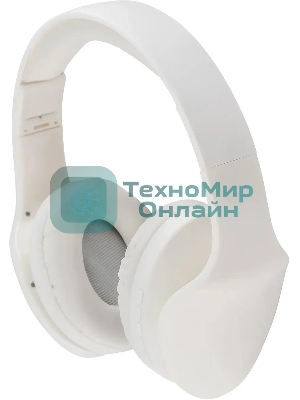 Беспроводные/проводные наушники Hyundai H-HP104 белый, накладные, Bluetooth + проводной, до 6 ч