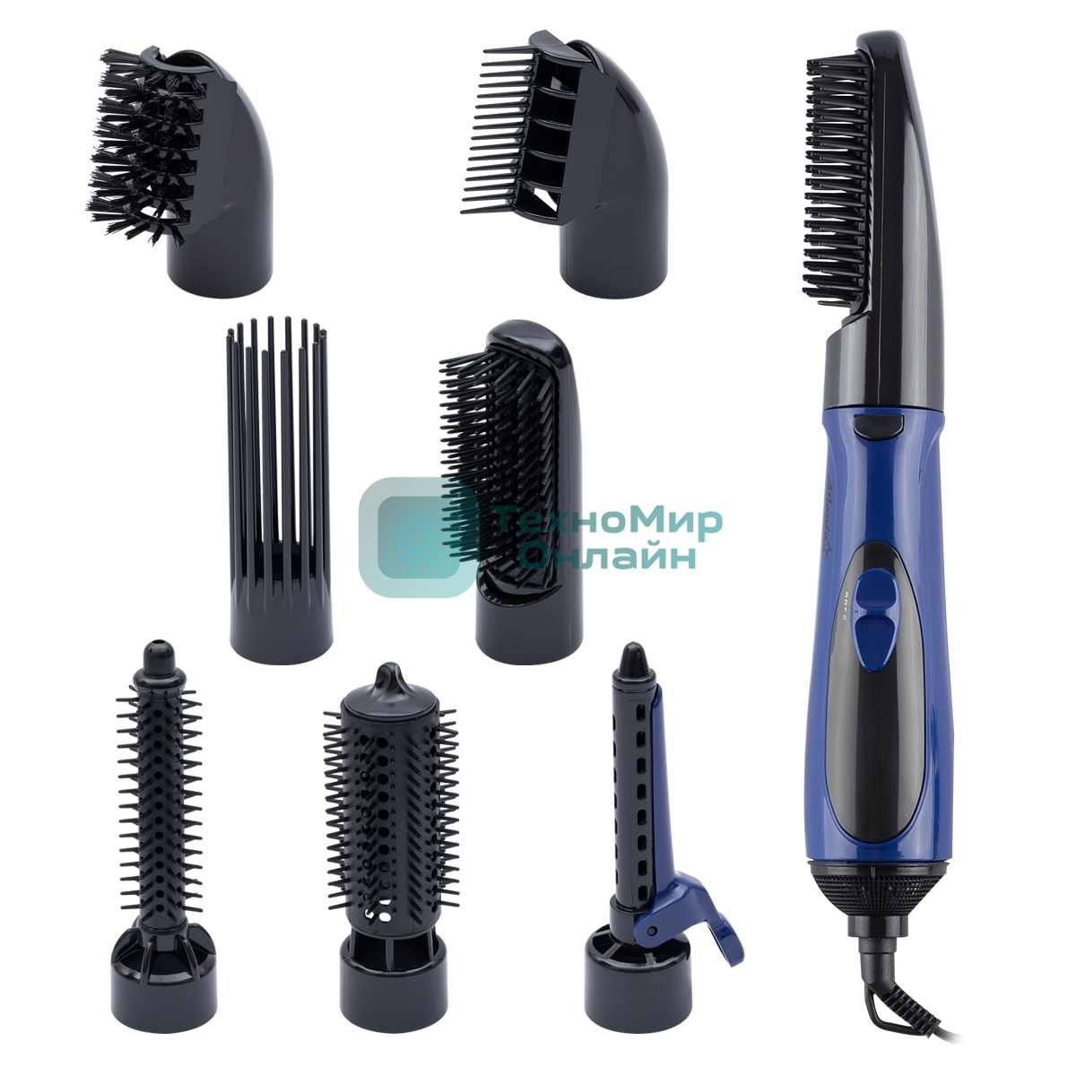 Фен-щётка Atlanta ATH-887 синий, 650 Вт