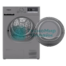 Сушильная машина Maunfeld MFDM168SL02 нержавеющая сталь, 8 кг, сушка - тепловой насос, программ - 16, 59.5 x 84.5 x 61 см