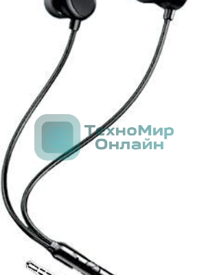 Проводные наушники Aksberry AM10 Sport черный, внутриканальные, проводной 3.5 мм, встроенный микрофон