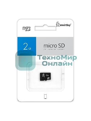 Флеш карта MicroSD (Transflash) Smartbuy 2 Gb (без адаптера)