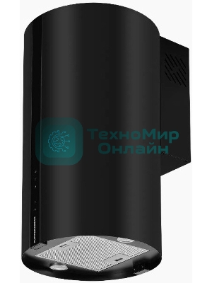 Вытяжка Kuppersberg VORTEX B ширина 40 см, отвод/рециркуляция, 800 м3/час, электронное сенсорное управление, 5 скоростей, светодиодное освещение 2х1 Вт, металлические жироулавливающие фильтры, угольный фильтр KF-ES (опция), 42 дБ, черный