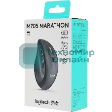 Мышь беспроводная Logitech M705 черный, 1000 dpi, радиоканал, USB, кнопки - 7