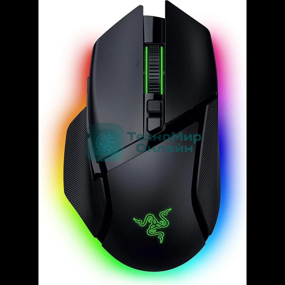Мышь беспроводная/проводная Razer Basilisk V3 Pro 35K черный, 35000 dpi, радиоканал, Bluetooth, USB, кнопки - 11