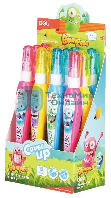 Ручка корректор Deli Cover UP EH10000 шариковый белый 5мл