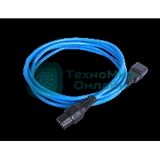 Шнур питания с фиксатором REM IEC 60320 C13/IEC 60320 C14, 10 А/250 В (3 * 1,0), 3 м, синий R-10-Cord-C13-C14-3-Blue