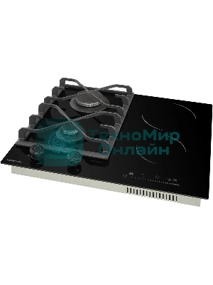 Комбинированная варочная панель HIBERG VM 6021 B независимая, черный