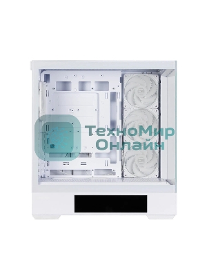 Компьютерный корпус ZALMAN P40 DS, ATX, белый, WINDOW, 9.1-inch LCD screen, 2xCombo(2.5” or 3.5”), 1x2.5”, 1xUSB TYPE-C, 2xUSB 3.0, SIDE 3x120мм ARGb, REAR 1x120мм ARGb