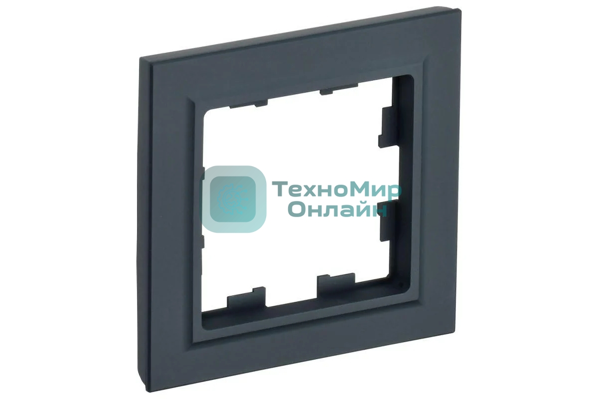 Рамка 1-местная IEK BRITE РУ-1-БрГ графит