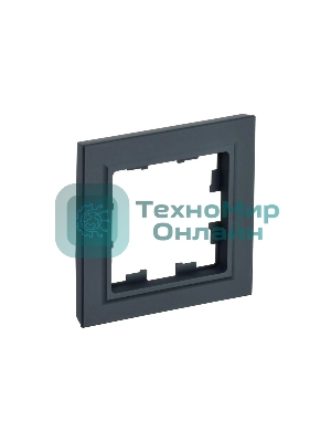 Рамка 1-местная IEK BRITE РУ-1-БрГ графит