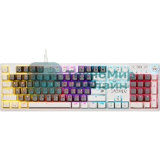 Клавиатура Defender Dasher GK-472 проводная, USB Type-A, серый/белый