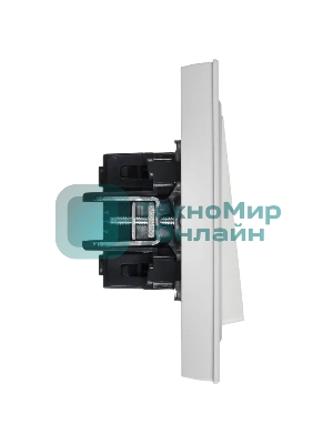 Выключатель 1-кл. СП BRITE ВСР10-1-0-БрАБ 10А в сборе арктич. бел. IEK BR-V10-0-10-K91-F