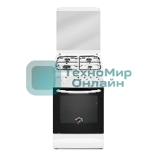 Плита газовая Kraft KF-FSK5404AGWG белый, конфорок 4 газовых, духовка 58 л, 50 см x 87 см x 63 см