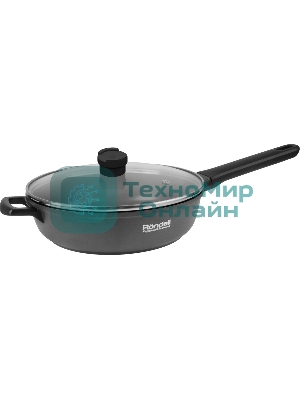 Сотейник Rondell Zorro RDA-1453, 28 см, с крышкой, графитовый