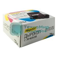 Дырокол Silwerhof VIS, до 35 листов, металл черный, отверстий: 2, с линейкой