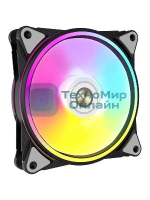 Вентилятор для корпуса Alseye HALO PRO B-R черный, 120 мм, 2100 об/мин, 26 дБ, 4 pin