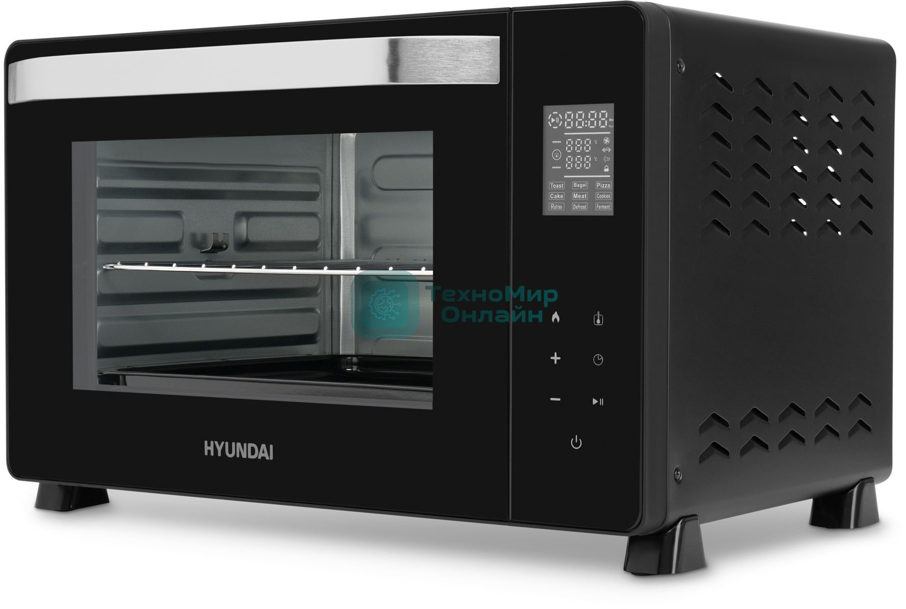 Мини-печь Hyundai MIO-HY082 38 л, 2000 Вт, черный