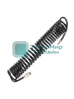 Шланг спиральный PATRIOT PU 10/8, полиуретан, длина 10 м, диаметр 8x12 мм,быстросъем.