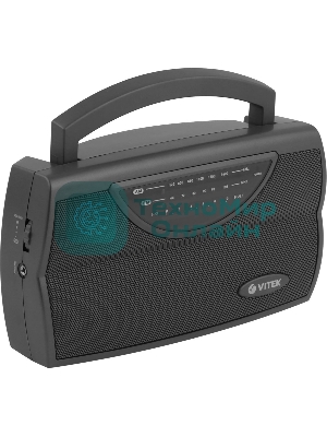 Радиоприемник Vitek VT-3591 (GY) LED индикатор Телескопическая антенна Тип батареек	UM-1