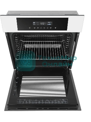 Шкаф духовой электрический Maunfeld AEOD60103W, 60л, дверца с 3 стеклами, белый