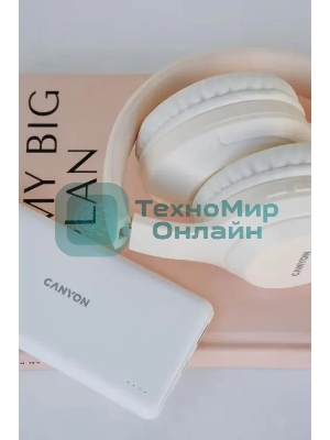 Гарнитура Canyon BTHS-3 бежевый, беспроводная + проводная, Bluetooth