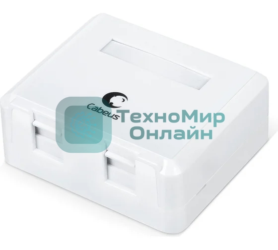 Коробка для настенного монтажа Cabeus, 2x keystone, внешняя, цвет: белый, (MB-2)